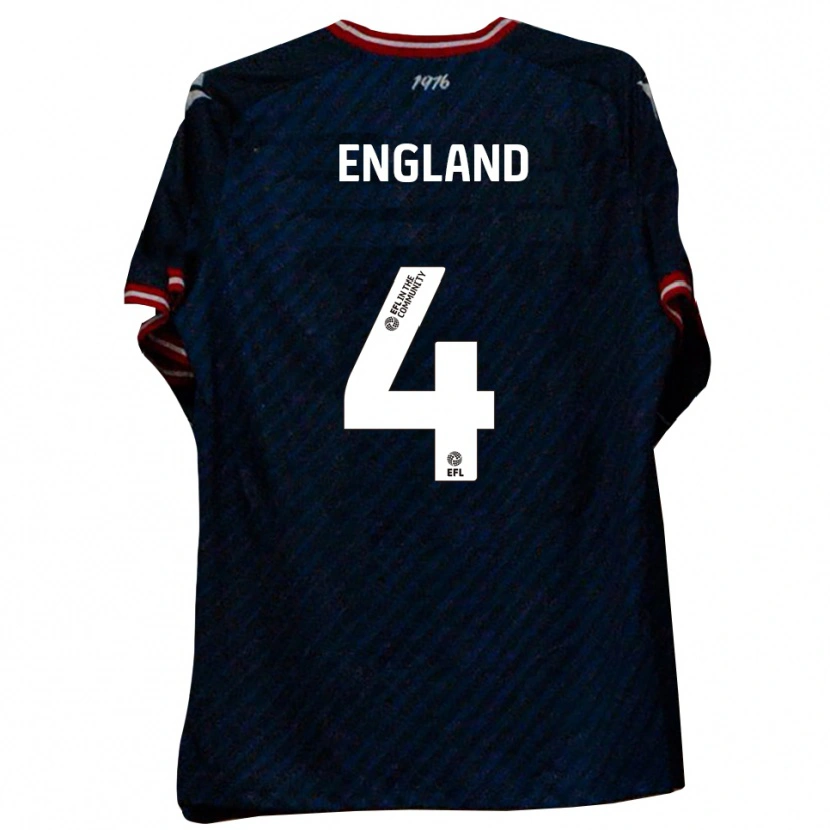 Danxen Kinder Riley England #4 Marine Rot Auswärtstrikot Trikot 2025/26 T-Shirt