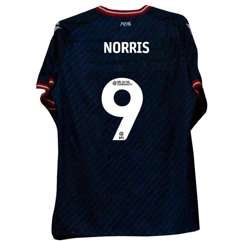 Danxen Kinder Frank Norris #9 Marine Rot Auswärtstrikot Trikot 2025/26 T-Shirt