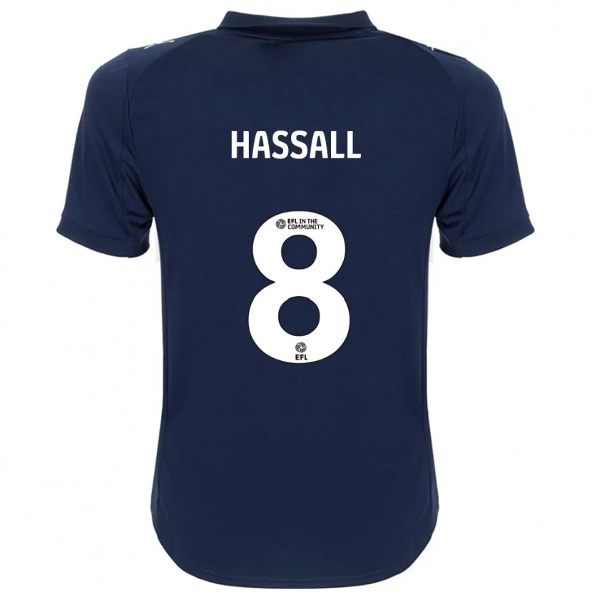 Danxen Kinder Molly Hassall #8 Marine Weiß Auswärtstrikot Trikot 2025/26 T-Shirt