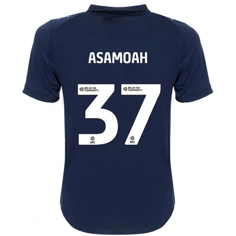 Danxen Kinder Maleace Asamoah #37 Marine Weiß Auswärtstrikot Trikot 2025/26 T-Shirt