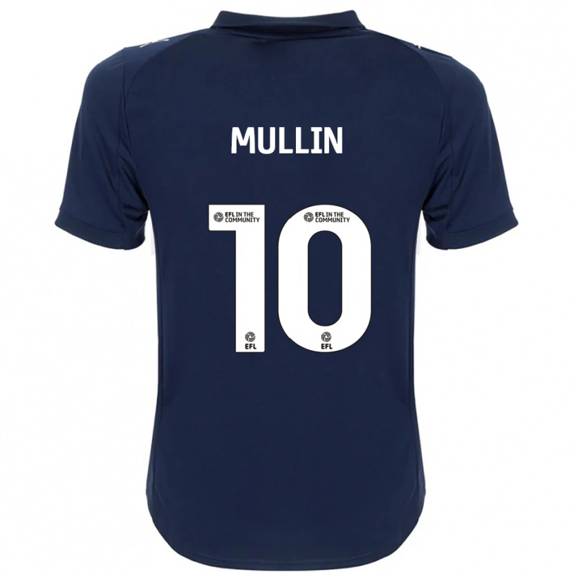 Danxen Kinder Paul Mullin #10 Marine Weiß Auswärtstrikot Trikot 2025/26 T-Shirt