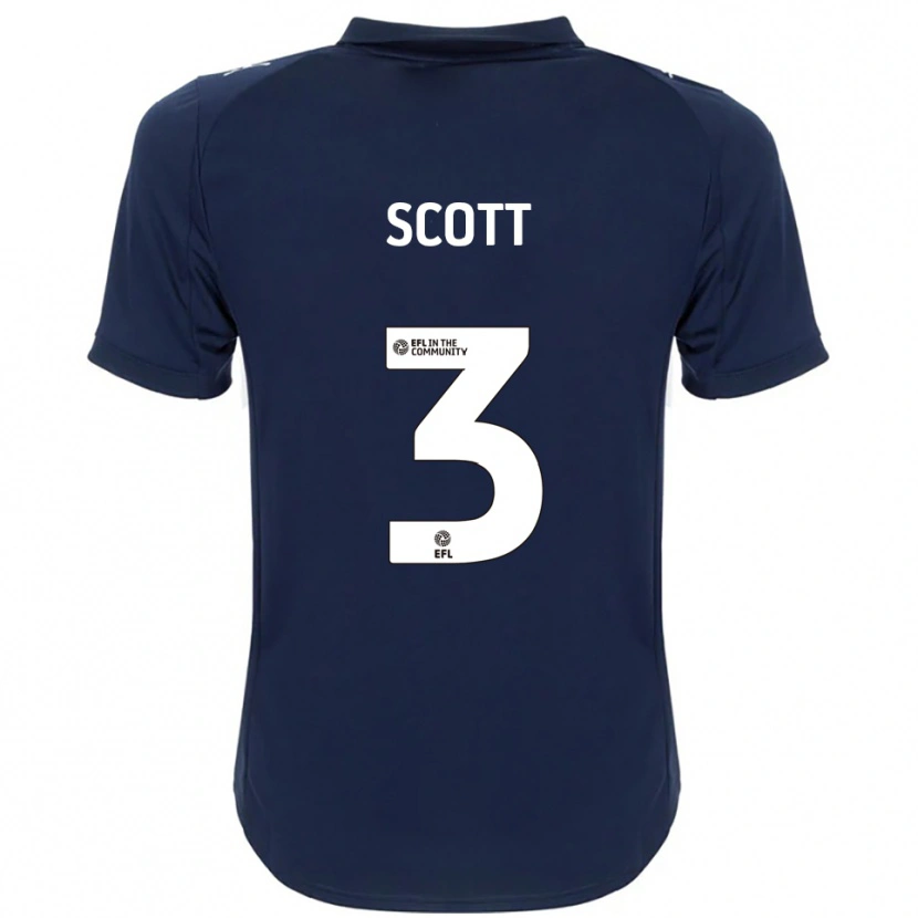 Danxen Kinder Holly Scott #3 Marine Weiß Auswärtstrikot Trikot 2025/26 T-Shirt