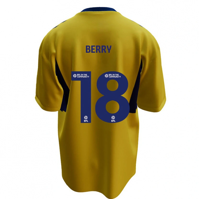 Danxen Kinder James Berry #18 Gelb Blau Auswärtstrikot Trikot 2025/26 T-Shirt