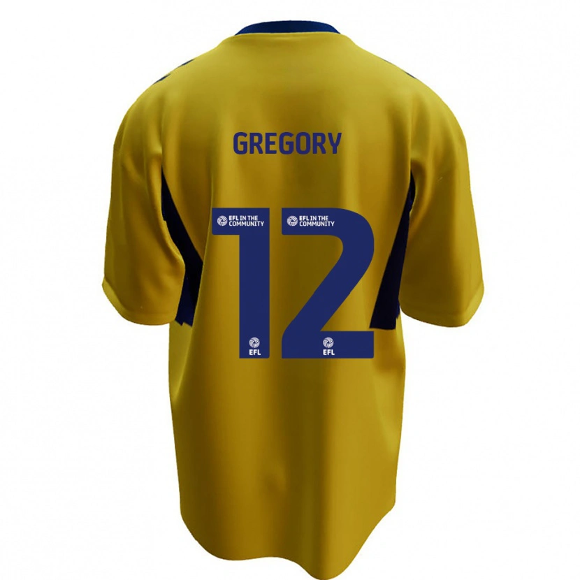 Danxen Kinder Arthur Gregory #12 Gelb Blau Auswärtstrikot Trikot 2025/26 T-Shirt