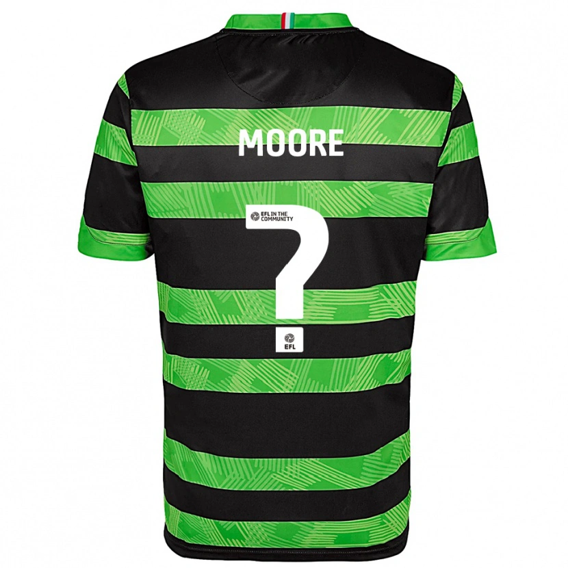 Danxen Kinder Kiayon Moore #0 Schwarz Grün Auswärtstrikot Trikot 2025/26 T-Shirt