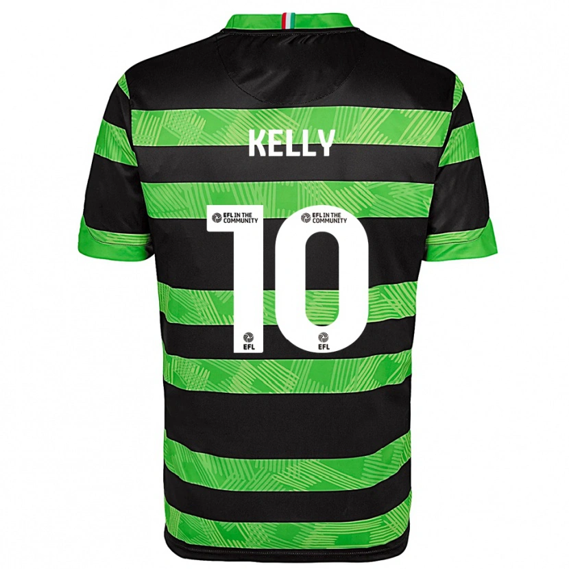 Danxen Kinder Josh Kelly #10 Schwarz Grün Auswärtstrikot Trikot 2025/26 T-Shirt