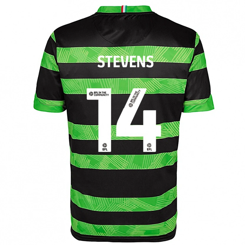 Danxen Kinder Matty Stevens #14 Schwarz Grün Auswärtstrikot Trikot 2025/26 T-Shirt