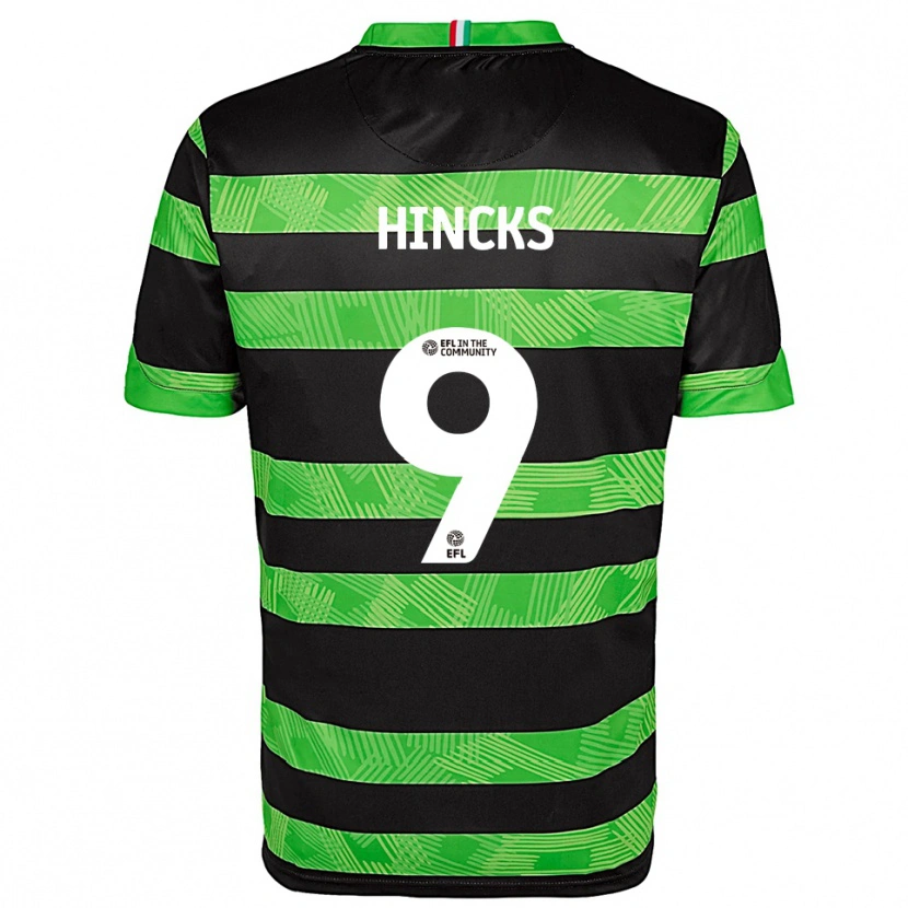 Danxen Kinder Ashlee Hincks #9 Schwarz Grün Auswärtstrikot Trikot 2025/26 T-Shirt