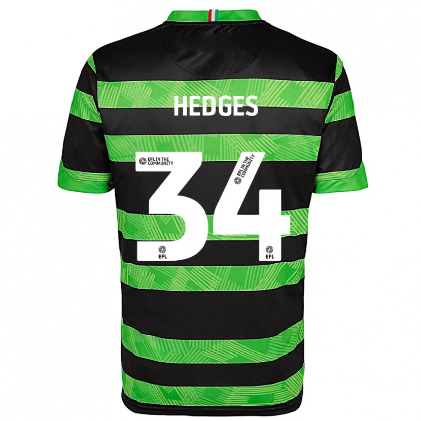 Danxen Kinder Harry Hedges #34 Schwarz Grün Auswärtstrikot Trikot 2025/26 T-Shirt