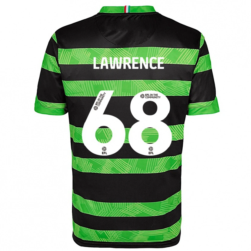 Danxen Kinder Jake Lawrence #68 Schwarz Grün Auswärtstrikot Trikot 2025/26 T-Shirt