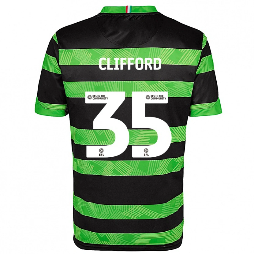 Danxen Kinder Georgia Clifford #35 Schwarz Grün Auswärtstrikot Trikot 2025/26 T-Shirt