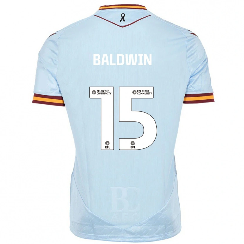 Danxen Kinder Aden Baldwin #15 Himmelblau Auswärtstrikot Trikot 2025/26 T-Shirt