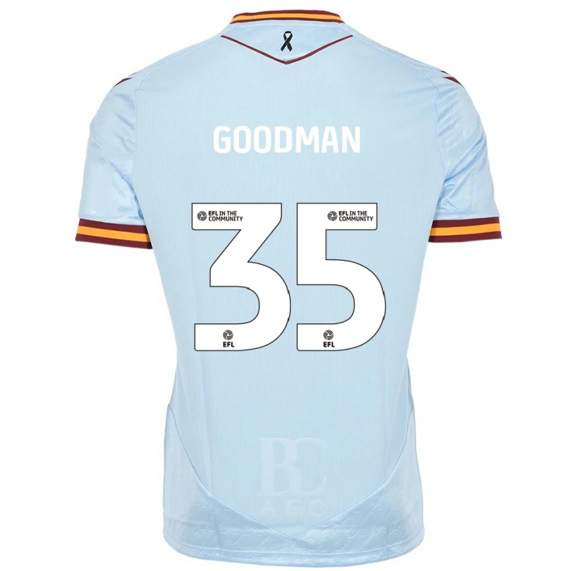 Danxen Kinder George Goodman #35 Himmelblau Auswärtstrikot Trikot 2025/26 T-Shirt