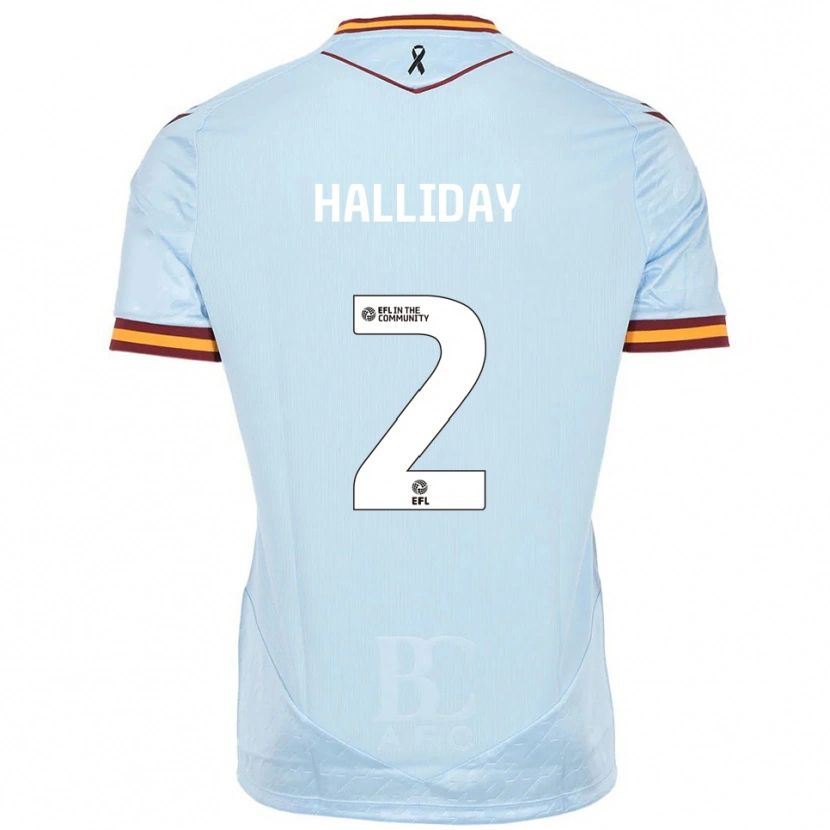 Danxen Kinder Brad Halliday #2 Himmelblau Auswärtstrikot Trikot 2025/26 T-Shirt