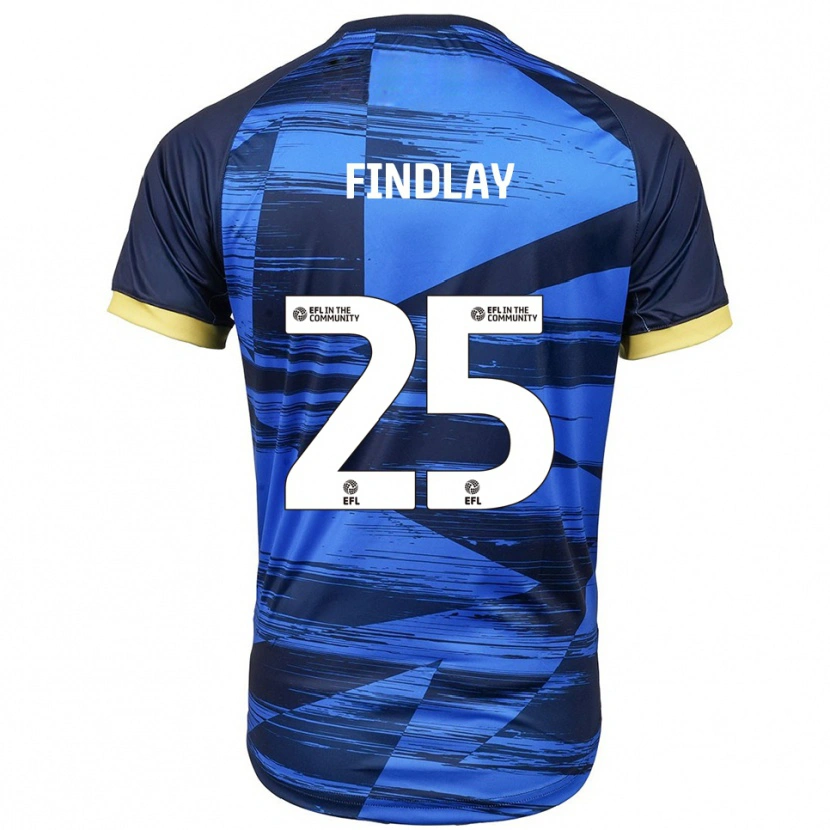 Danxen Kinder Holly Findlay #25 Blau Marine Auswärtstrikot Trikot 2025/26 T-Shirt