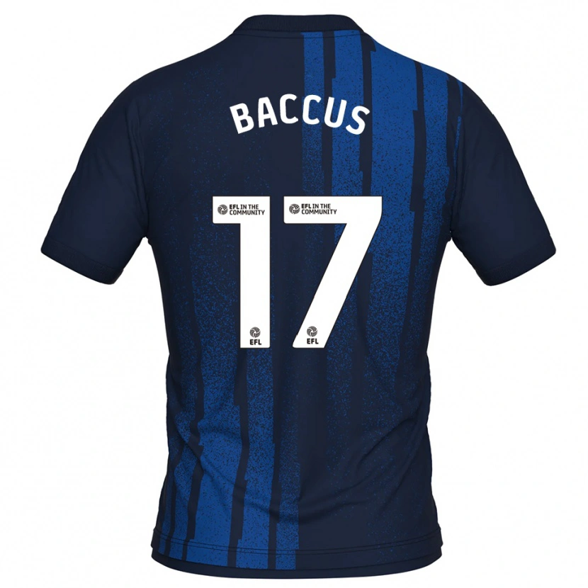 Danxen Kinder Keanu Baccus #17 Marine Weiß Auswärtstrikot Trikot 2025/26 T-Shirt