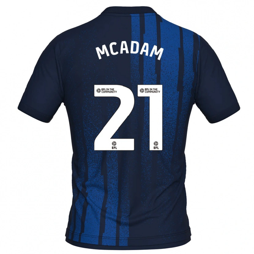 Danxen Kinder Kyle Mcadam #21 Marine Weiß Auswärtstrikot Trikot 2025/26 T-Shirt