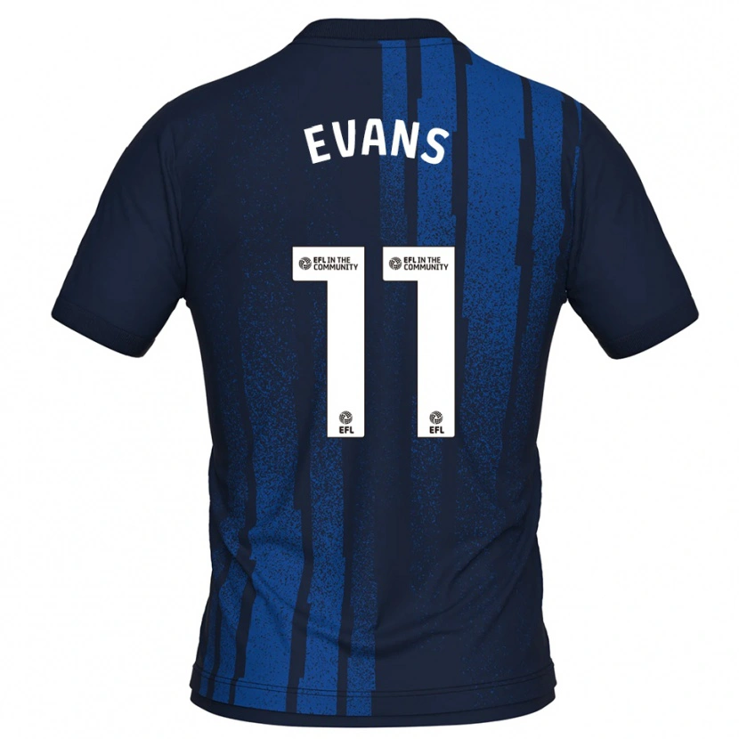 Danxen Kinder Will Evans #11 Marine Weiß Auswärtstrikot Trikot 2025/26 T-Shirt