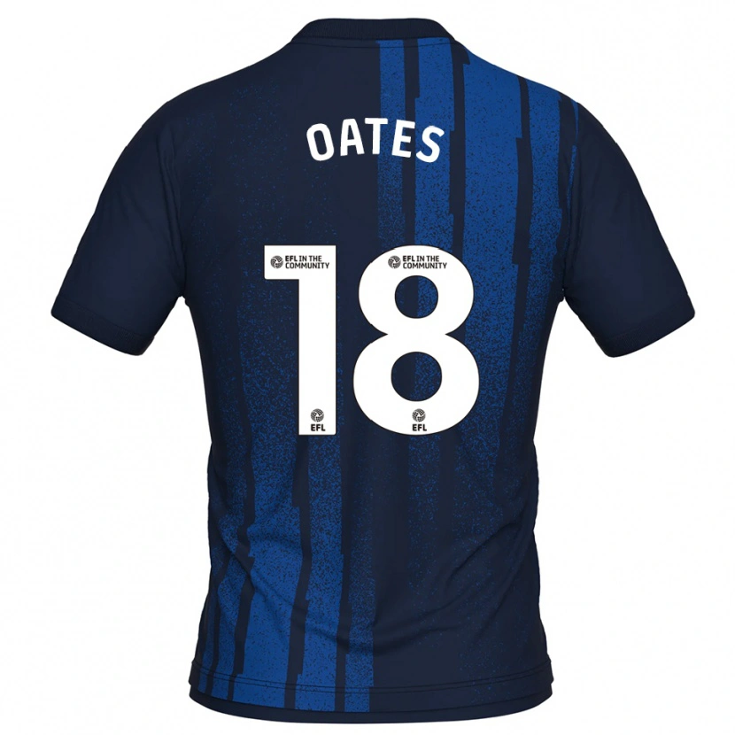 Danxen Kinder Rhys Oates #18 Marine Weiß Auswärtstrikot Trikot 2025/26 T-Shirt