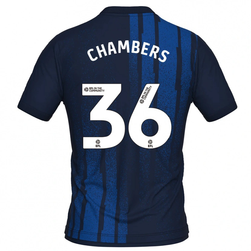 Danxen Kinder Jayden Chambers #36 Marine Weiß Auswärtstrikot Trikot 2025/26 T-Shirt