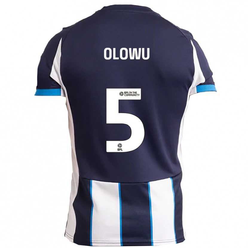 Danxen Kinder Joseph Olowu #5 Weiß Marine Auswärtstrikot Trikot 2025/26 T-Shirt