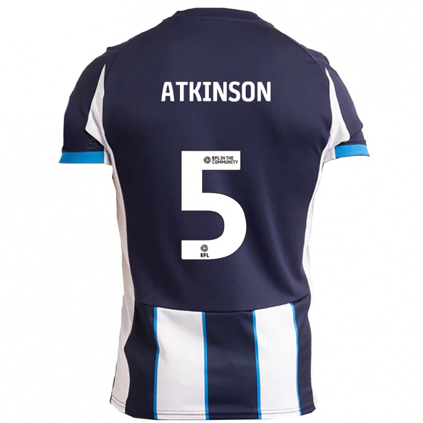 Danxen Kinder Jack Atkinson #5 Weiß Marine Auswärtstrikot Trikot 2025/26 T-Shirt