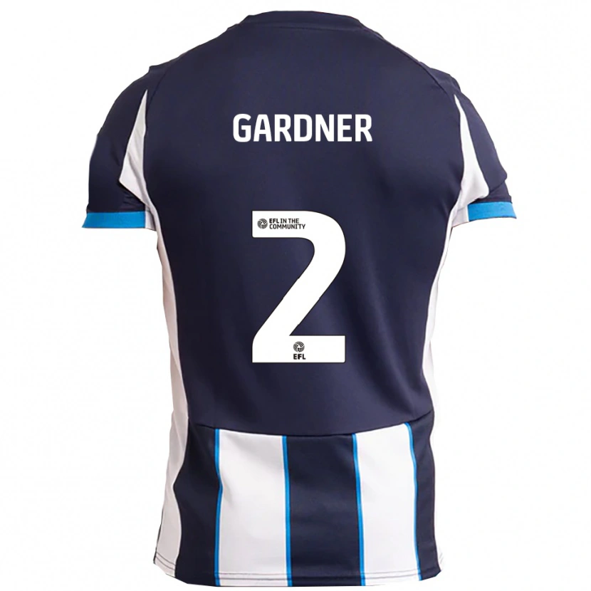 Danxen Kinder Saul Gardner #2 Weiß Marine Auswärtstrikot Trikot 2025/26 T-Shirt