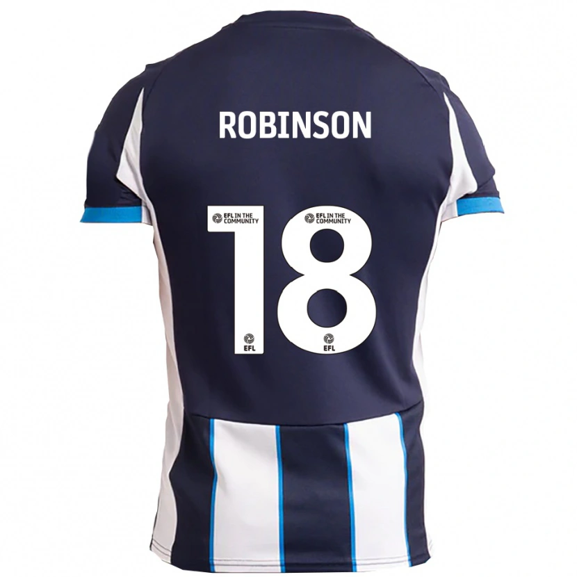 Danxen Kinder Josh Robinson #18 Weiß Marine Auswärtstrikot Trikot 2025/26 T-Shirt