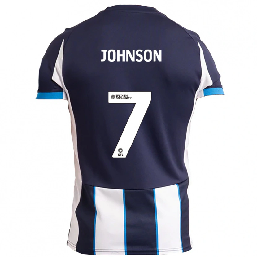 Danxen Kinder Harry Johnson #7 Weiß Marine Auswärtstrikot Trikot 2025/26 T-Shirt