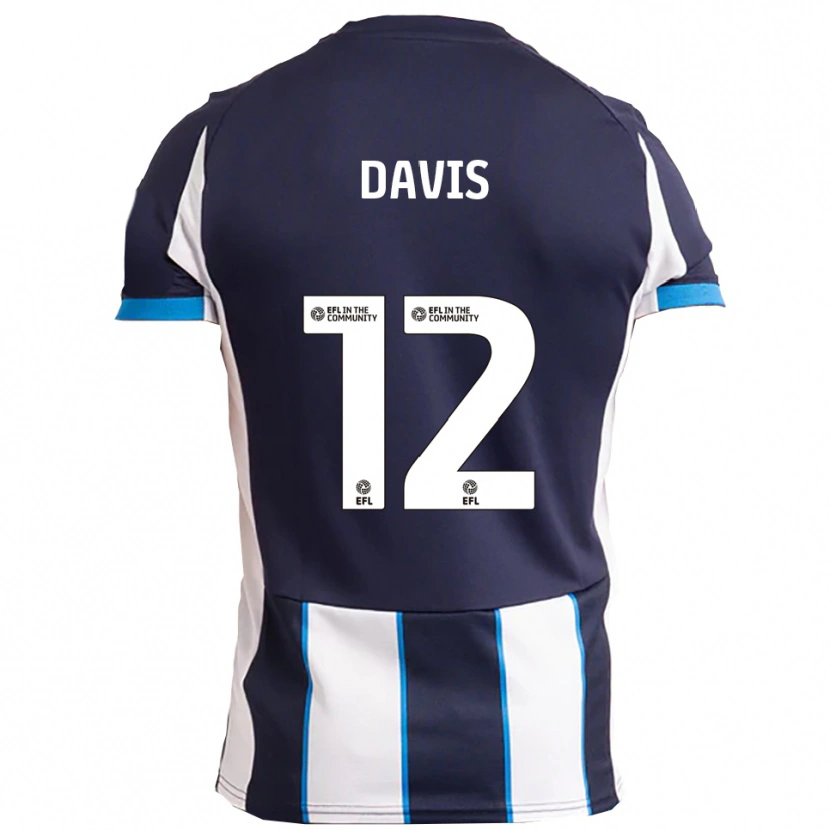 Danxen Kinder Archie Davis #12 Weiß Marine Auswärtstrikot Trikot 2025/26 T-Shirt