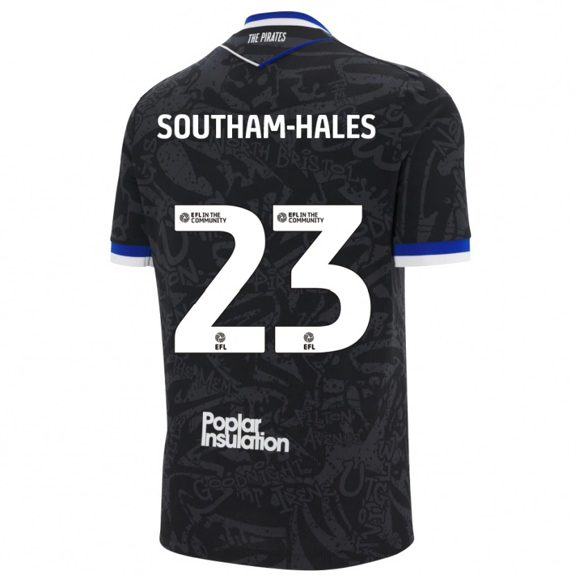 Danxen Kinder Macauley Southam-Hales #23 Schwarz Weiß Auswärtstrikot Trikot 2025/26 T-Shirt