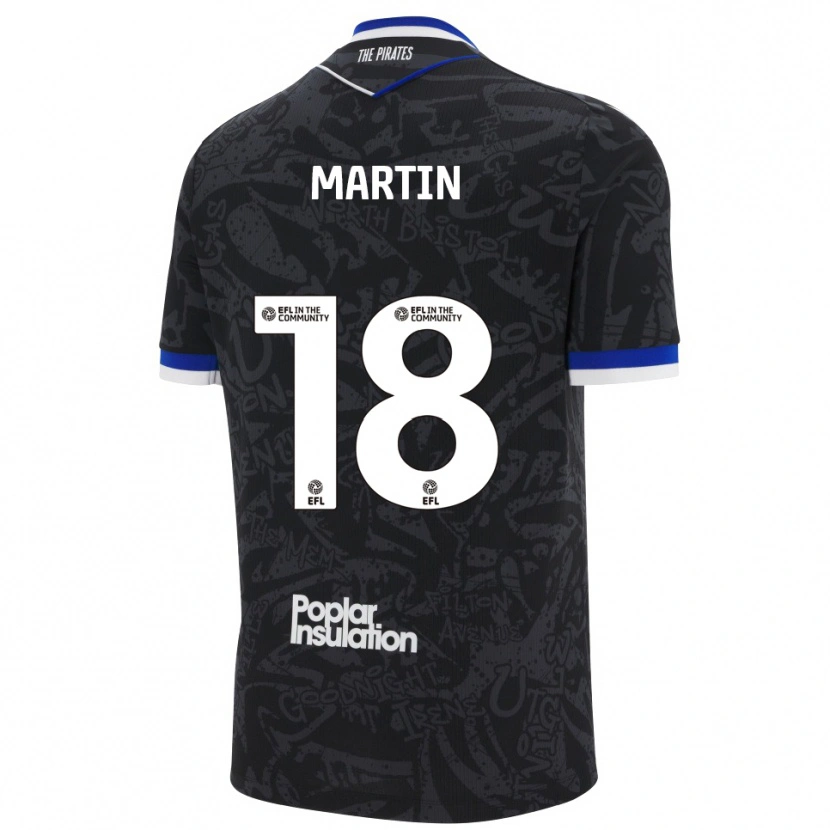 Danxen Kinder Chris Martin #18 Schwarz Weiß Auswärtstrikot Trikot 2025/26 T-Shirt