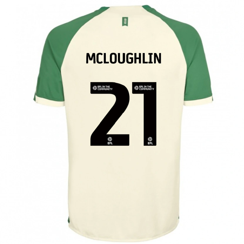 Danxen Kinder Shane Mcloughlin #21 Cremeweiß Grün Auswärtstrikot Trikot 2025/26 T-Shirt