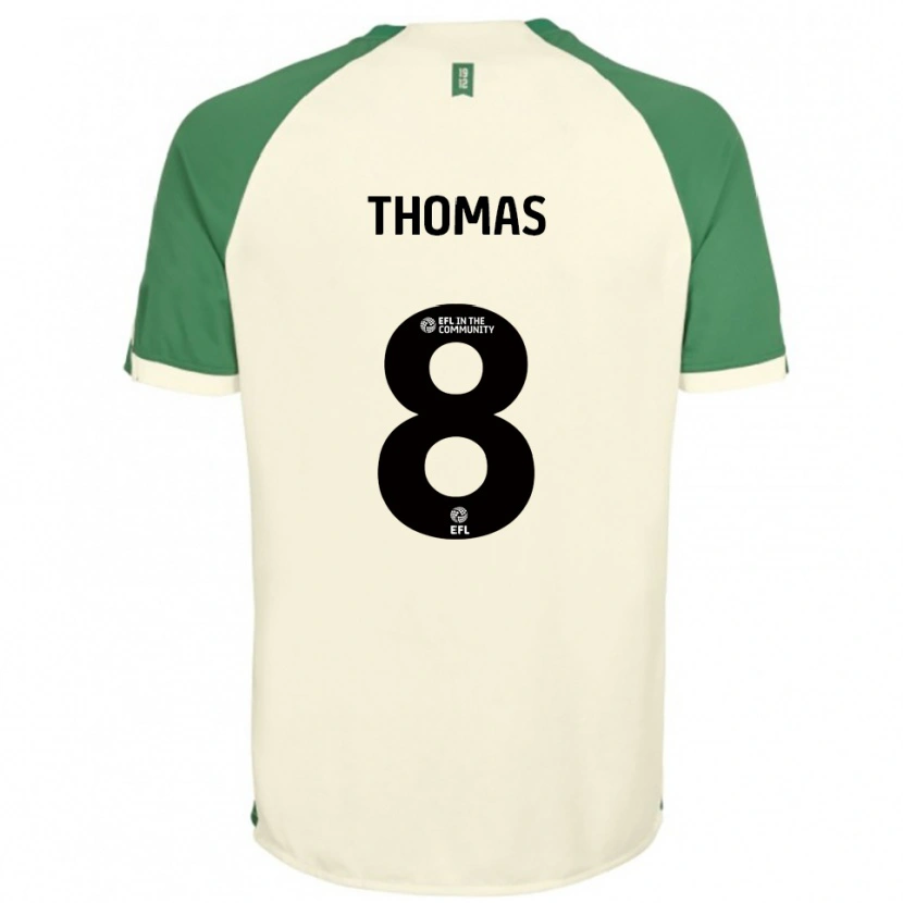 Danxen Kinder George Thomas #8 Cremeweiß Grün Auswärtstrikot Trikot 2025/26 T-Shirt