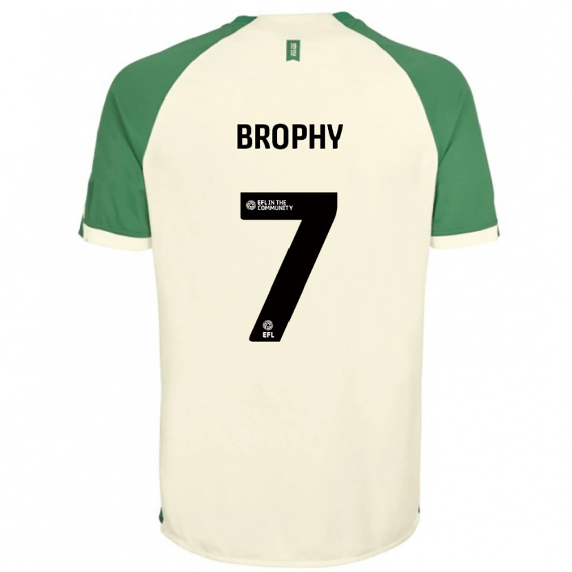 Danxen Kinder James Brophy #7 Cremeweiß Grün Auswärtstrikot Trikot 2025/26 T-Shirt