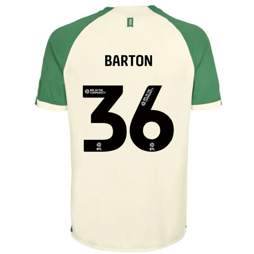 Danxen Kinder Dan Barton #36 Cremeweiß Grün Auswärtstrikot Trikot 2025/26 T-Shirt