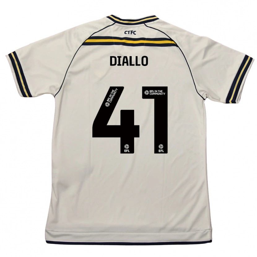 Danxen Kinder Mamadou Diallo #41 Weiß Marine Auswärtstrikot Trikot 2025/26 T-Shirt