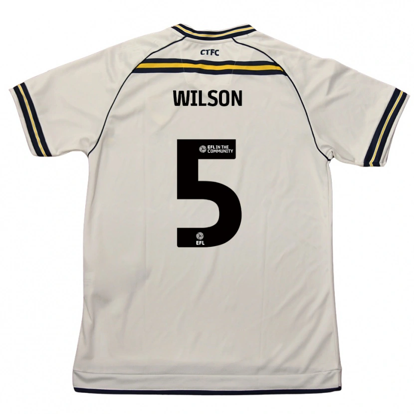 Danxen Kinder James Wilson #5 Weiß Marine Auswärtstrikot Trikot 2025/26 T-Shirt