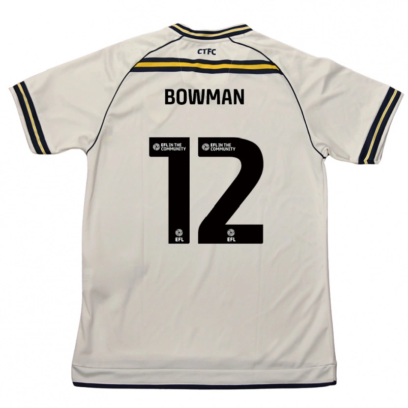 Danxen Kinder Ryan Bowman #12 Weiß Marine Auswärtstrikot Trikot 2025/26 T-Shirt