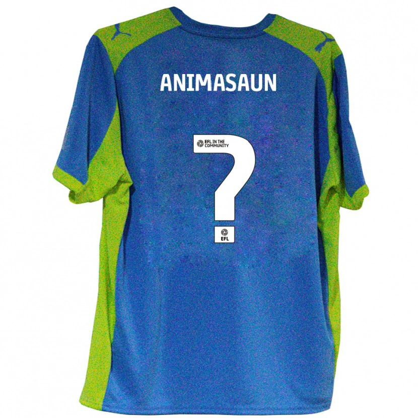 Danxen Kinder David Animasaun #0 Himmelblau Gelb Auswärtstrikot Trikot 2025/26 T-Shirt