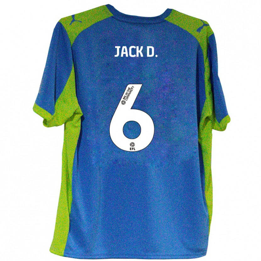 Danxen Kinder Jack Doherty #6 Himmelblau Gelb Auswärtstrikot Trikot 2025/26 T-Shirt