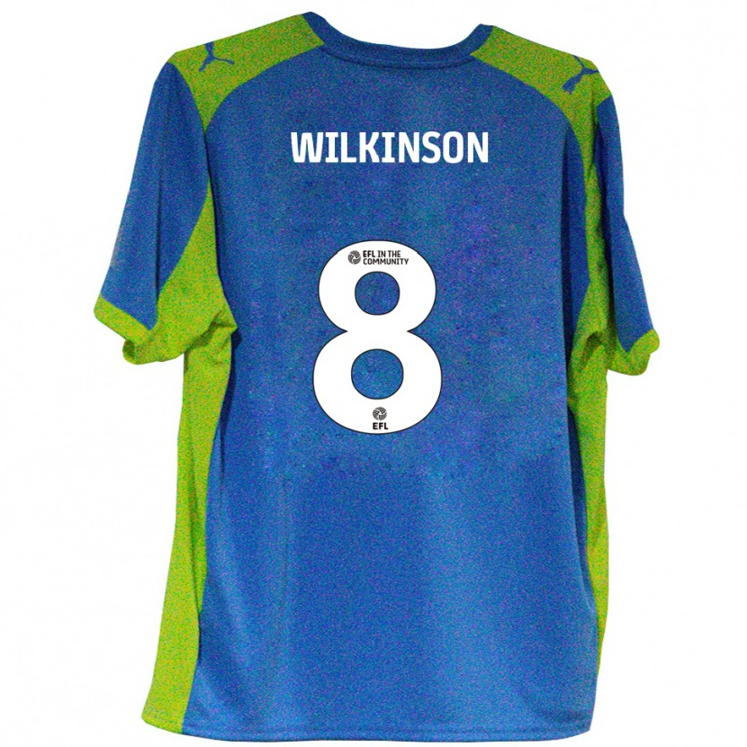 Danxen Kinder Rylee Wilkinson #8 Himmelblau Gelb Auswärtstrikot Trikot 2025/26 T-Shirt