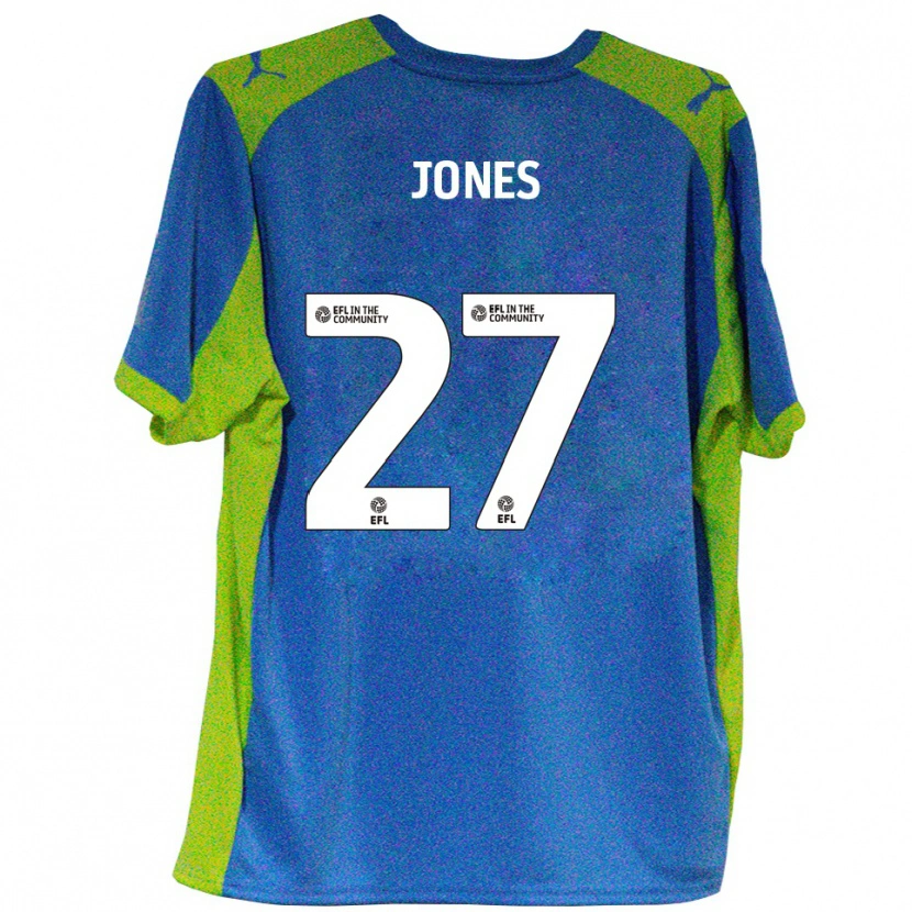 Danxen Kinder Billy Jones #27 Himmelblau Gelb Auswärtstrikot Trikot 2025/26 T-Shirt