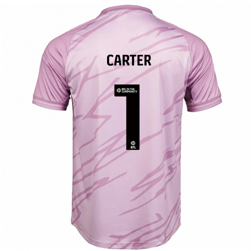 Danxen Kinder Phoebe Carter #1 Pink Schwarz Auswärtstrikot Trikot 2025/26 T-Shirt