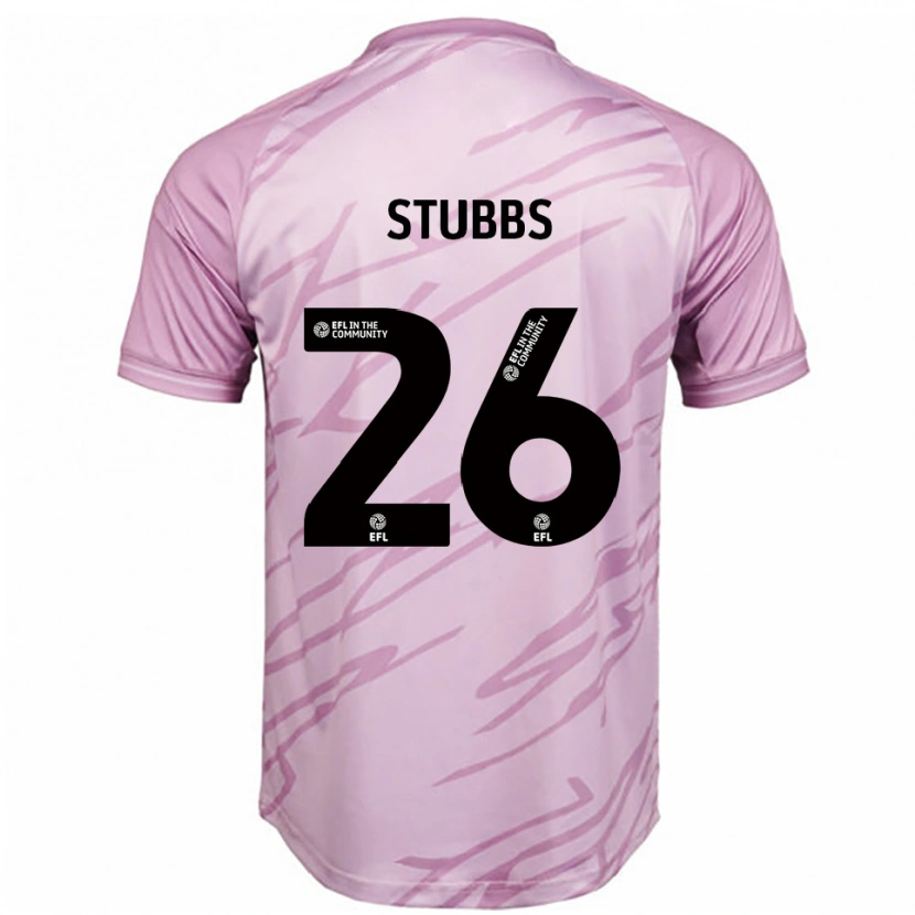 Danxen Kinder Sam Stubbs #26 Pink Schwarz Auswärtstrikot Trikot 2025/26 T-Shirt