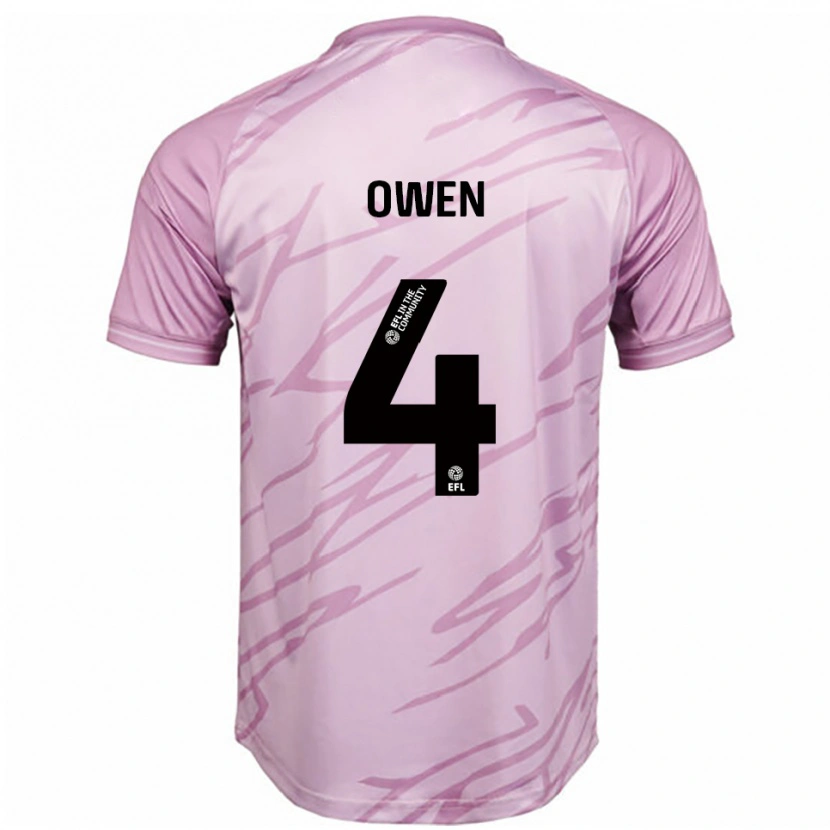 Danxen Kinder Vikki Owen #4 Pink Schwarz Auswärtstrikot Trikot 2025/26 T-Shirt