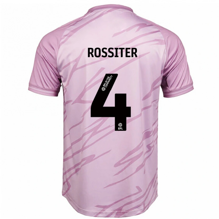 Danxen Kinder Jordan Rossiter #4 Pink Schwarz Auswärtstrikot Trikot 2025/26 T-Shirt