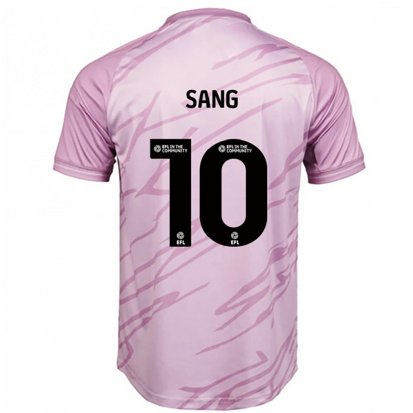 Danxen Kinder Tom Sang #10 Pink Schwarz Auswärtstrikot Trikot 2025/26 T-Shirt
