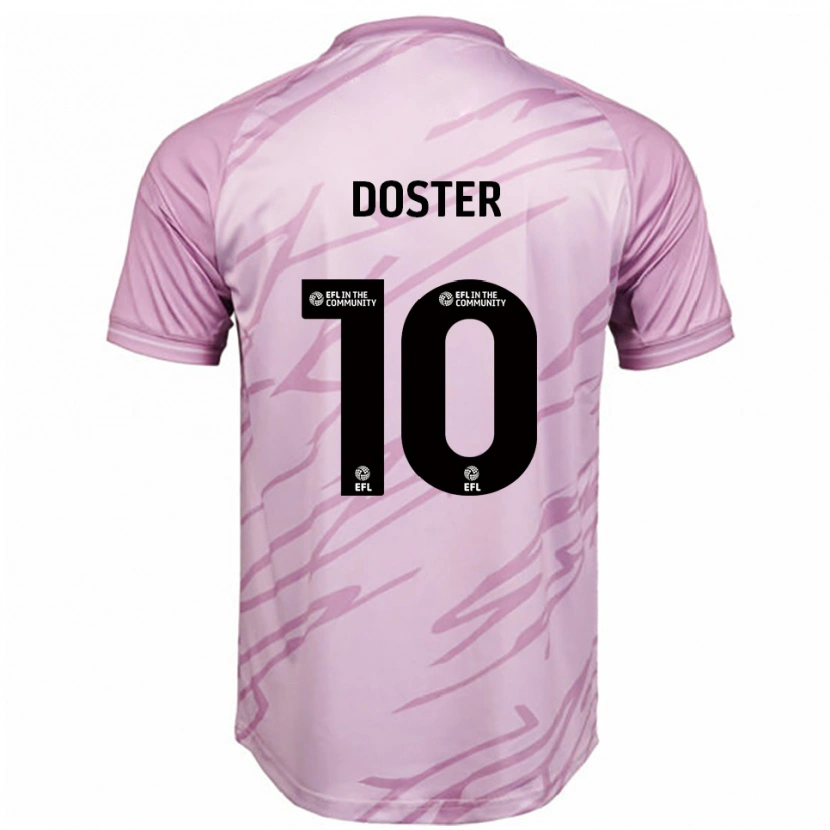 Danxen Kinder Katie Doster #10 Pink Schwarz Auswärtstrikot Trikot 2025/26 T-Shirt