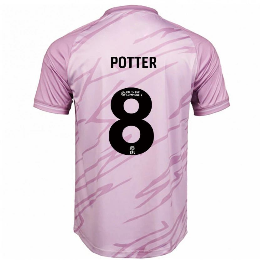 Danxen Kinder Milly Potter #8 Pink Schwarz Auswärtstrikot Trikot 2025/26 T-Shirt